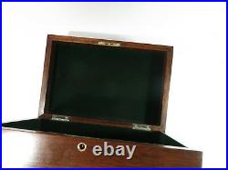 Refinished and Repurposed Antique Solid Mahogany Cigar Humidor + Felt Lining