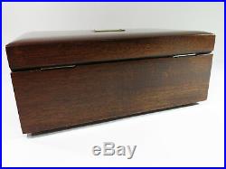 Refinished and Repurposed Antique Solid Mahogany Cigar Humidor + Felt Lining