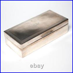 Richard Comyns Birmingham Sterling Silver Humidor Cigar Cigarette Box