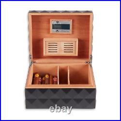 Richie Pyramid Design 75 Cigar Humidor in Matte Black