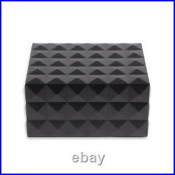 Richie Pyramid Design 75 Cigar Humidor in Matte Black