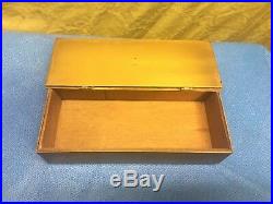 Robbins Co 1888 Boston Jewelers Club Humidor Box. Bronze. Cedar Lined. 9 X 4