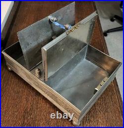 Rogers & Smith Meriden Silverplate Humidor Cigar Trinket Stash Box Cherub Putti