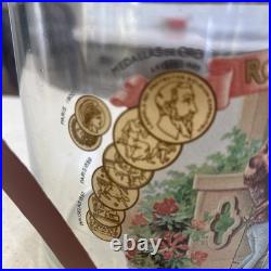 Romeo Y Julieta Glass Cigar Humidor/Leather Strap/Brass Clamps/Cigar Bands/Box