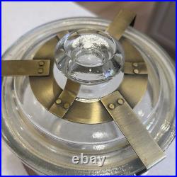 Romeo Y Julieta Glass Cigar Humidor/Leather Strap/Brass Clamps/Cigar Bands/Box