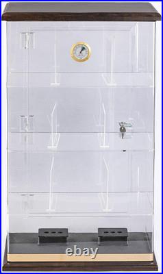Roosevelt Large Acrylic & Wood Cigar Humidor 250 Capacity Display Box
