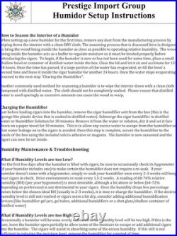 Roosevelt Large Acrylic & Wood Cigar Humidor 250 Capacity Display Box