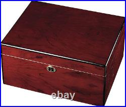 Rosendale Rosewood Cigar Humidor Holds 50 Cigars, New in Box