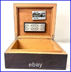 SIGLO Cigar Humidor Brown Storage Box withHygrometer and Removable Divider