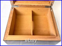 SIGLO Cigar Humidor Brown Storage Box withHygrometer and Removable Divider