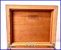 SIGLO Cigar Humidor Brown Storage Box withHygrometer and Removable Divider