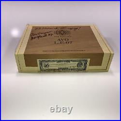SIGNED Avo Uvezian L. E. 07 Wooden Cigar Box 7.75x6x2