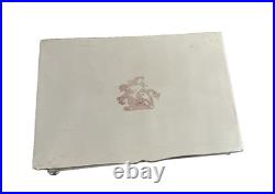 SILVERPLATE HUMIDOR with HERALDIC LION Friedrick Silver Co (pre Gorham) VINTAGE