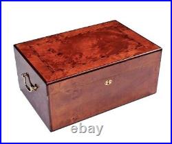 SPAIN-Mappa Burl Large JEWELRY BOX/Storage box/Cigar Humidor 100CT-Jewelry Box