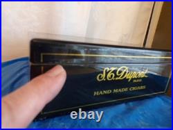 S. T. Dupont Paris Black Lacquer Humidor Lonsdales Empty Cigar Box