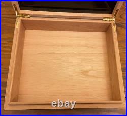 S. T Dupont Paris Black Laquer Turbos Hand Made Cigar Box Holds 20 9.75x8.5x2.5