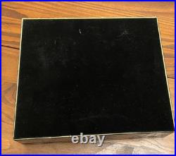 S. T Dupont Paris Black Laquer Turbos Hand Made Cigar Box Holds 20 9.75x8.5x2.5