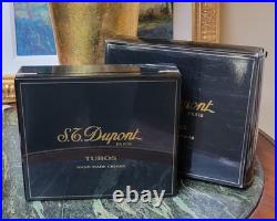 S. T Dupont Paris Black Laquer Turbos Hand Made Cigar Box Holds 20 9.75x8.5x2.5 S. T Dupont Paris Black Laquer Turbos Hand Made Cigar Box Holds 20 9.75x8.5x2.5