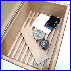 S. T. Dupont Wooden Cigar Case 50 cigars Humidor hygrometer