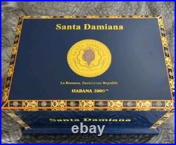 Santa Damiana La Romana Blue Lacquered Wood Cigar Humidor Box