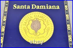 Santa Damiana La Romana Blue Lacquered Wood Cigar Humidor Box Santa Damiana La Romana Blue Lacquered Wood Cigar Humidor Box