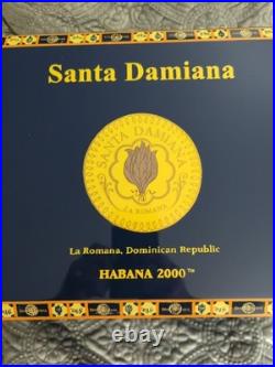 Santa Damiana La Romana Blue Lacquered Wood Cigar Humidor Box