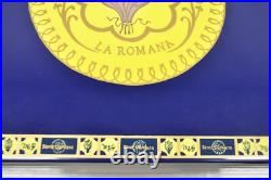 Santa Damiana La Romana Blue Lacquered Wood Cigar Humidor Box Santa Damiana La Romana Blue Lacquered Wood Cigar Humidor Box