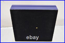 Santa Damiana La Romana Blue Lacquered Wood Cigar Humidor Box Santa Damiana La Romana Blue Lacquered Wood Cigar Humidor Box