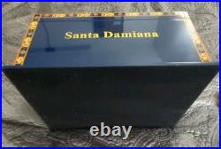 Santa Damiana La Romana Blue Lacquered Wood Cigar Humidor Box