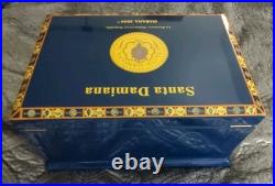 Santa Damiana La Romana Blue Lacquered Wood Cigar Humidor Box