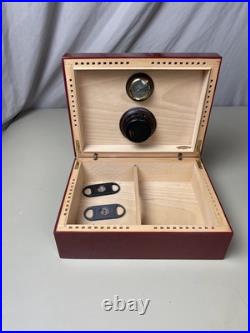 Savinelli 1876 Humidor Cigar Case Box Smoking Pipe Storage Gloss Red Tobacciana Savinelli 1876 Humidor Cigar Case Box Smoking Pipe Storage Gloss Red Tobacciana