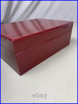 Savinelli 1876 Humidor Cigar Case Box Smoking Pipe Storage Gloss Red Tobacciana Savinelli 1876 Humidor Cigar Case Box Smoking Pipe Storage Gloss Red Tobacciana