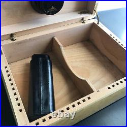 Savinelli 1876 cigar box Analog Humidor Hygrometer Stash Pipes made in Italy