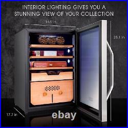 Schmecke 300 Cigar Humidor, Cigar Humidifier, Cigar Box & Cigar Hygrometer