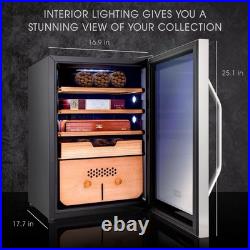 Schmecke 300 Cigar Humidor, Cigar Humidifier, Cigar Box & Cigar Hygrometer