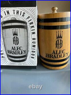 Set of 2 Alec Bradley Cigars Firkin Barrel Humidor one in box, one without box
