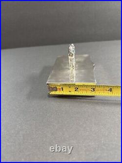 Silver Plated English Cigarette Box / Pill Box Horse Motif (HALLMARKED SEE PICS)