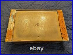 Silvercrest Arts & Crafts Bronze Coat of Arms Humidor Cigar Box circa 1920