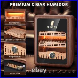 Sleek Cigar Humidor for 150 Cigars with Digital Hygrometer Elegant Design