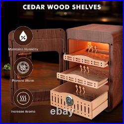 Sleek Cigar Humidor for 150 Cigars with Digital Hygrometer Elegant Design
