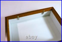 Solid Antique Walnut Milk Glass Lined Cigar Humidor Box Refinished