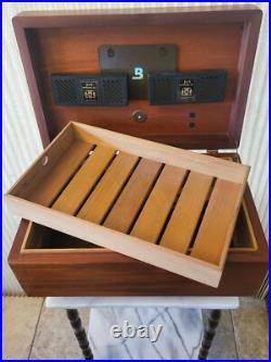 Solid Wood Humidor w Removable Vented Box Removable Drawer Dividers 18 x 11.5 In Solid Wood Humidor w Removable Vented Box Removable Drawer Dividers 18 x 11.5 In