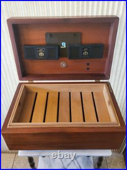 Solid Wood Humidor w Removable Vented Box Removable Drawer Dividers 18 x 11.5 In Solid Wood Humidor w Removable Vented Box Removable Drawer Dividers 18 x 11.5 In