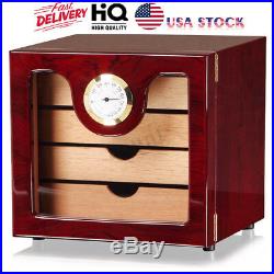 Spainsh Wood Cedar 100+Cigar Humidor Box Cabinet Cigarette Hygrometer Humidifier