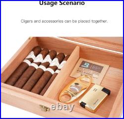 Spanish Cedar Fermentation Cigar Humidor Box, Fit Cigar Cabinet, Natural Solid W