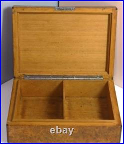 Super Rare Vintage Alfred Dunhill Miniature Burlwood Cigar Humidor/Cigarette Box