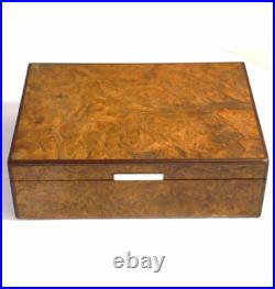 Super Rare Vintage Alfred Dunhill Miniature Burlwood Cigar Humidor/Cigarette Box