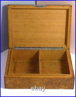 Super Rare Vintage Alfred Dunhill Miniature Burlwood Cigar Humidor/Cigarette Box