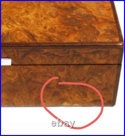 Super Rare Vintage Alfred Dunhill Miniature Burlwood Cigar Humidor/Cigarette Box