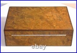 Super Rare Vintage Alfred Dunhill Miniature Burlwood Cigar Humidor/Cigarette Box